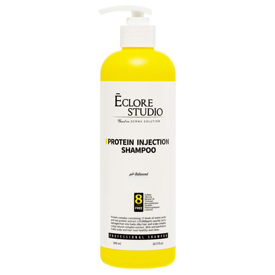 ECLORE STUDIO Protein Injection Shampoo, 500мл. Eclore Studio Шампунь для волос протеиновый без сульфатов и силиконов