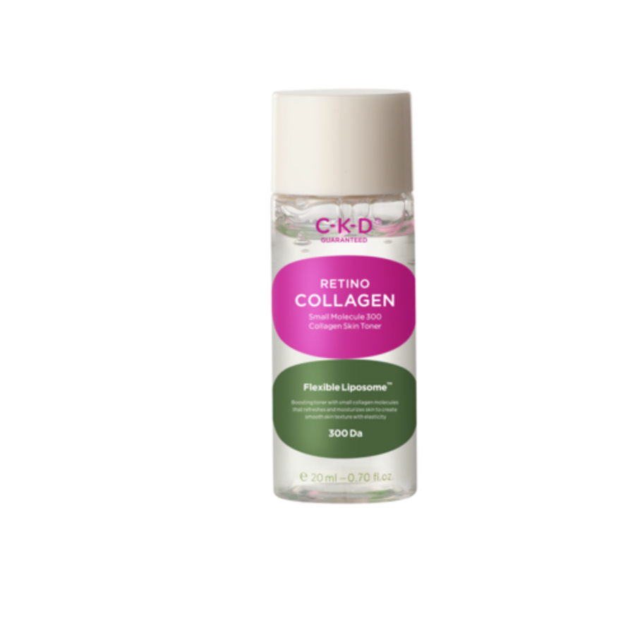 CKD Retino Collagen Small Molecule 300 Collagen Skin Toner, 20мл. CKD Тонер для лица омолаживающий с ретиналем и коллагеном, миниатюра