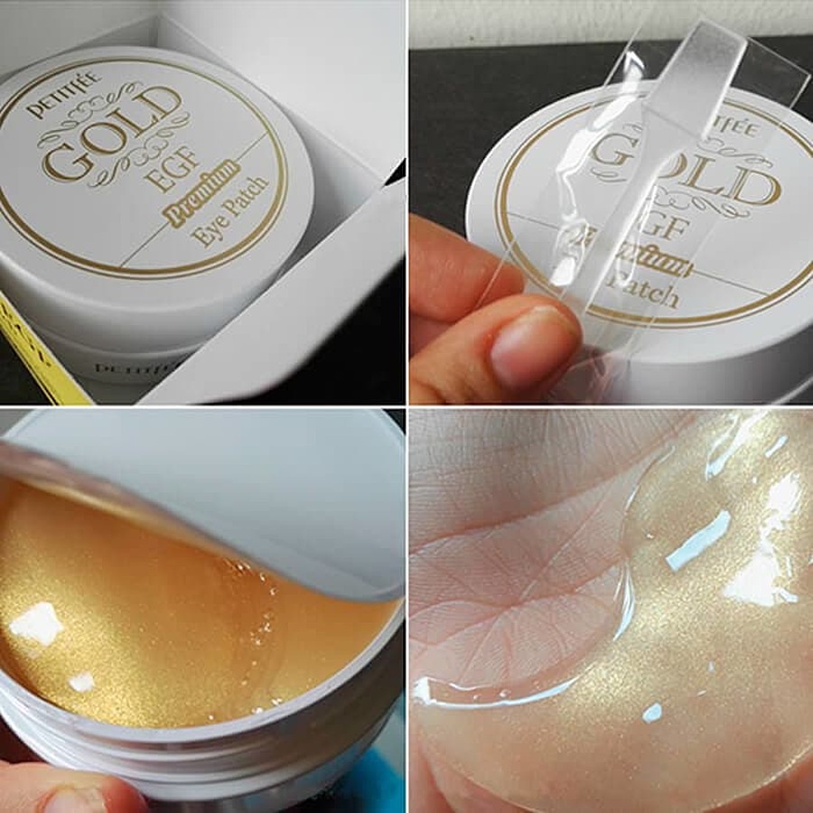 PETITFEE Premium Gold & EGF Hydrogel, 60шт. Патчи для глаз гидрогелевые антивозрастные с золотом и EGF Премиум