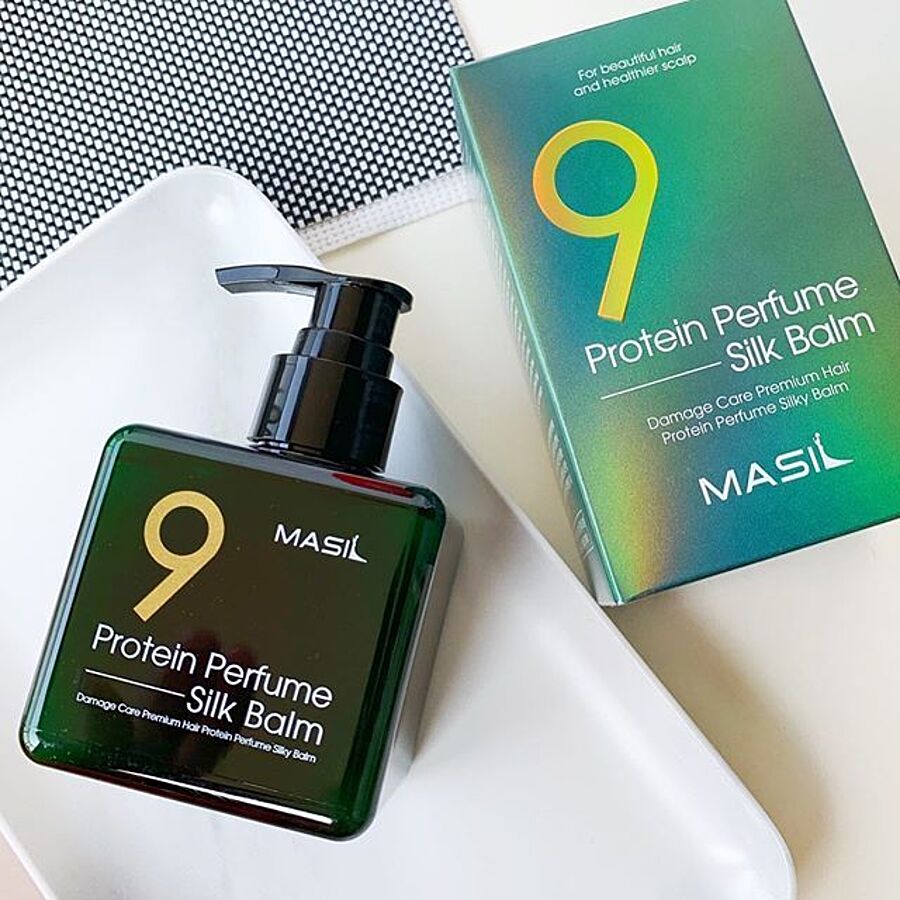 MASIL 9 Protein Perfume Silk Balm, 180мл. Бальзам для восстановления волос несмываемый с протеинами