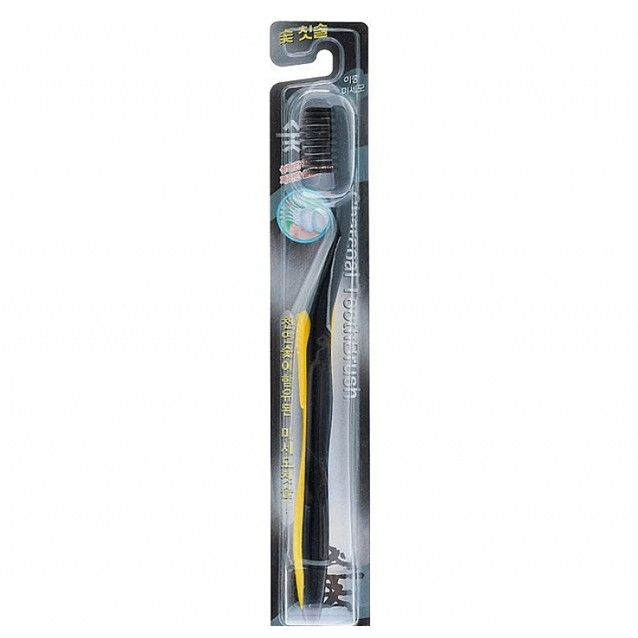 EQ MAXON Charcoal Toothbrush, 1шт. Щетка зубная средней жесткости с древесным углем
