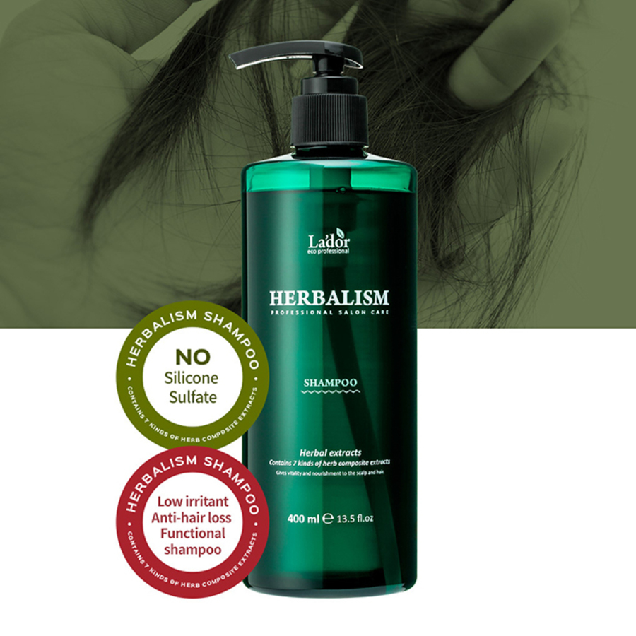 LA'DOR Herbalism Shampoo, 400мл. Шампунь с травяными экстрактами против выпадения волос