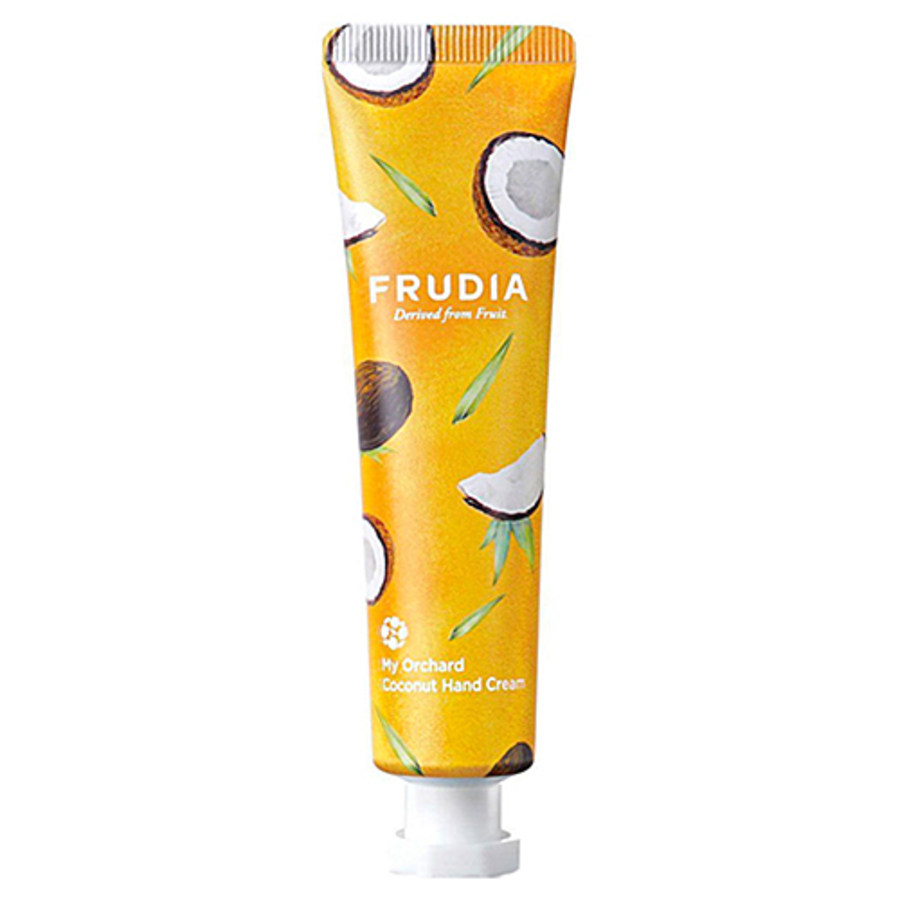 FRUDIA Squeeze Therapy Coconut Hand Cream, 30мл. Frudia Крем для рук ароматизированный с экстрактом кокоса