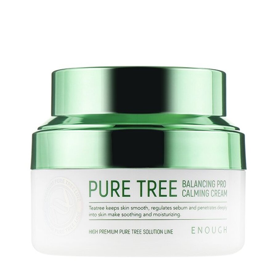 ENOUGH Pure Tree Balancing Pro Calming Cream, 50мл. Enough Крем для лица успокаивающий с экстрактом чайного дерева