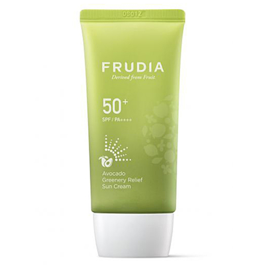 FRUDIA Avocado Greenery Relief Sun Cream SPF50+/Pa++++, 50мл. Frudia Крем для чувствительной кожи лица солнцезащитный с авокадо