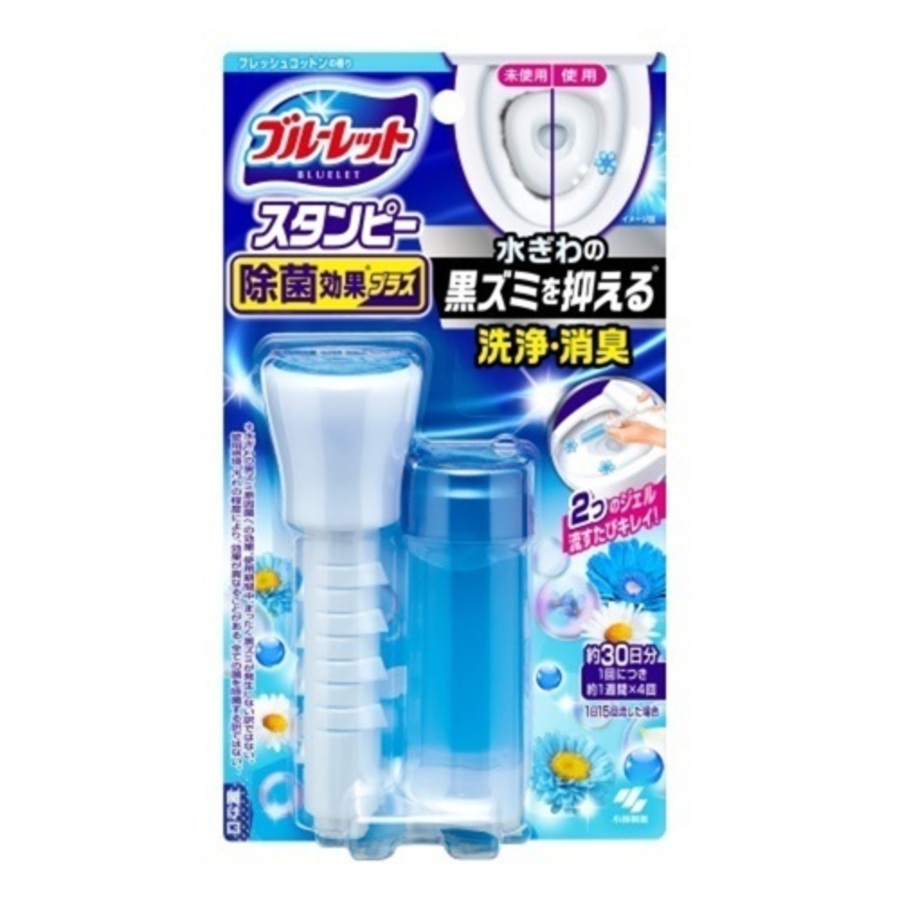 KOBAYASHI Bluelet Stampy Fresh Cotton, 28гр. Kobayashi Очиститель-цветок дезодорирующий для туалетов, с ароматом свежего хлопка
