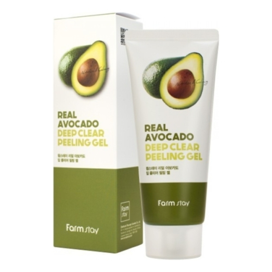 FARMSTAY Real Avocado Deep Clear Peeling Gel, 100мл. Пилинг - скатка для лица с экстрактом авокадо