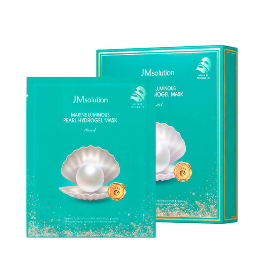 JM SOLUTION JMsolution Marine Luminous Pearl Hydrogel Mask Pearl, 30мл. Маска для лица гидрогелевая с экстрактом жемчуга