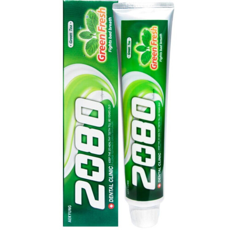 KERASYS Dental Clinic 2080 Green Fresh, 120гр. Паста зубная с экстрактом зеленого чая «Мятный вкус»