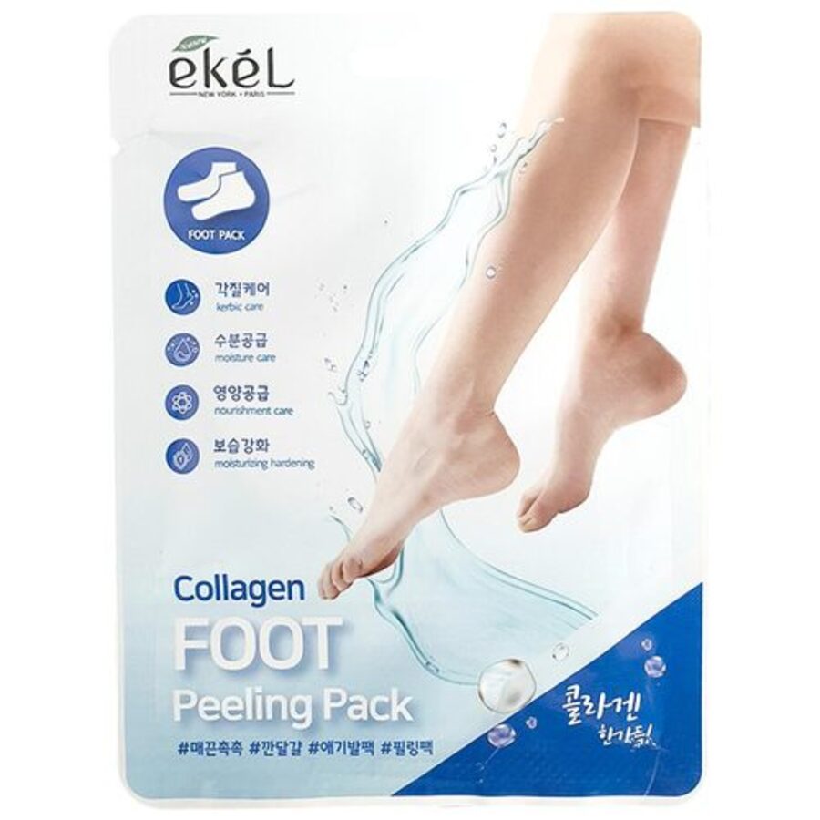 EKEL Collagen Foot Peeling Pack, 1пара Ekel Пилинг - носочки с коллагеном