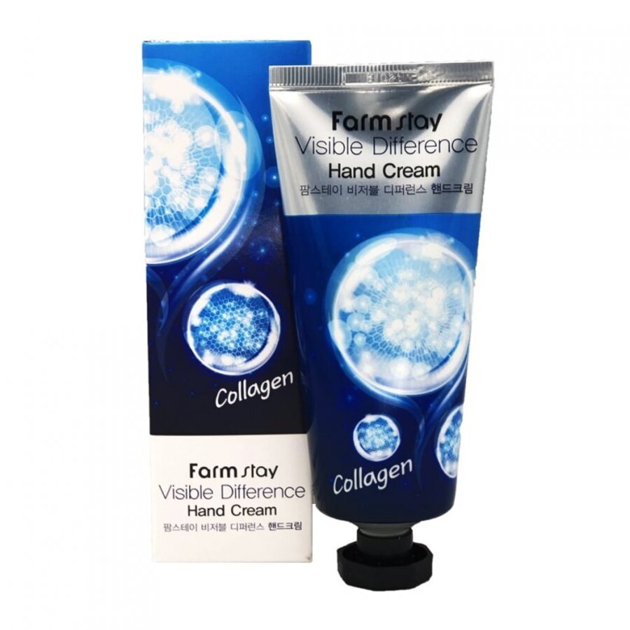 FARMSTAY Visible Difference Collagen Hand Cream, 100мл. FarmStay Крем для рук увлажняющий с коллагеном