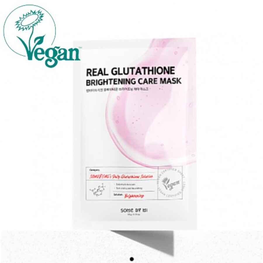 SOME BY MI Some By Mi Real Glutathion Brightening Care Mask, 20мл. Маска для тусклой возрастной кожи лица тканевая с глутатионом