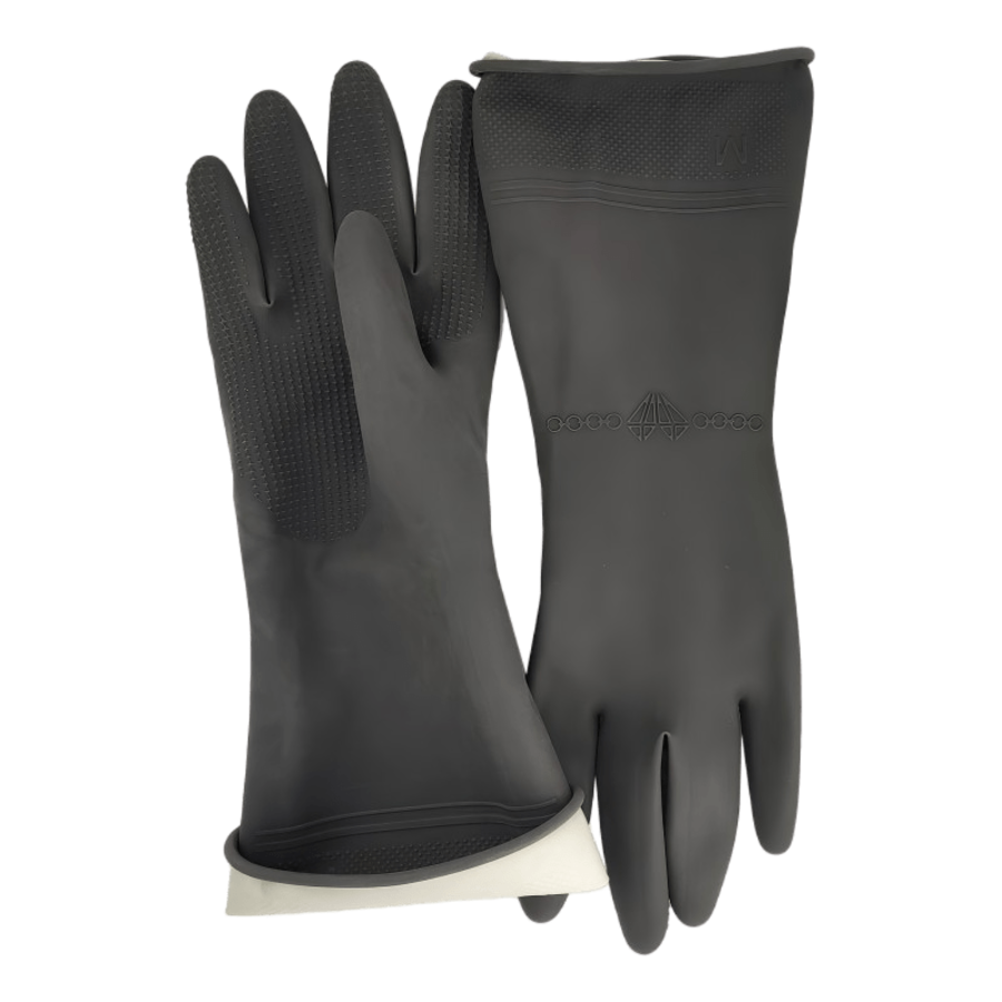 MYUNGJIN Overfit Rubber Gloves, 1 пара Перчатки латексные хозяйственные, размер М