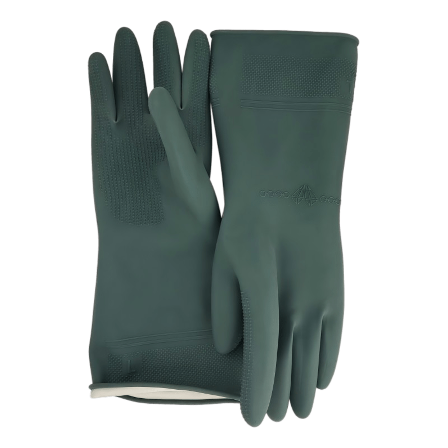MYUNGJIN Overfit Rubber Gloves, 1 пара Перчатки латексные хозяйственные, размер L