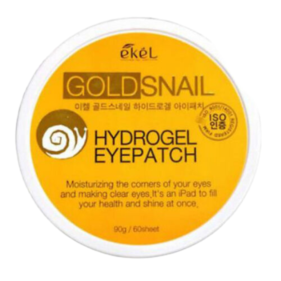 EKEL Eye Patch Gold Snail, 60шт Ekel Патчи для глаз с экстрактом улиточного муцина и золотом