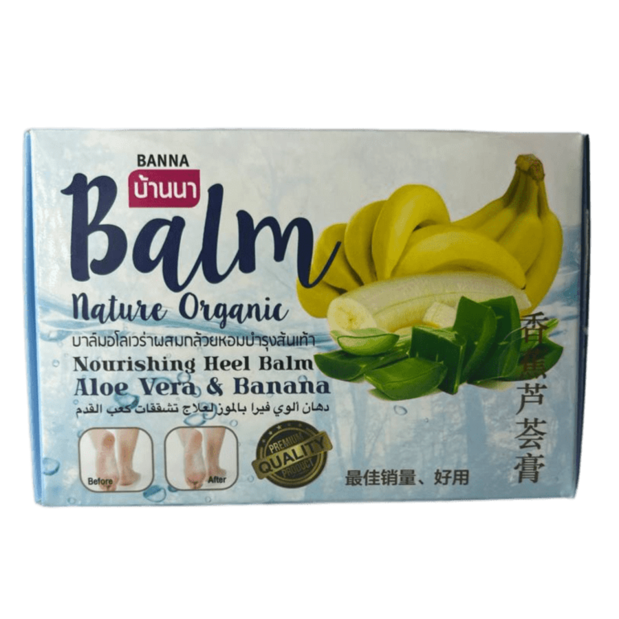 BANNA Nature Organic, 6 шт*25 гр. Бальзам для стоп питающий с экстрактами банана и алоэ вера