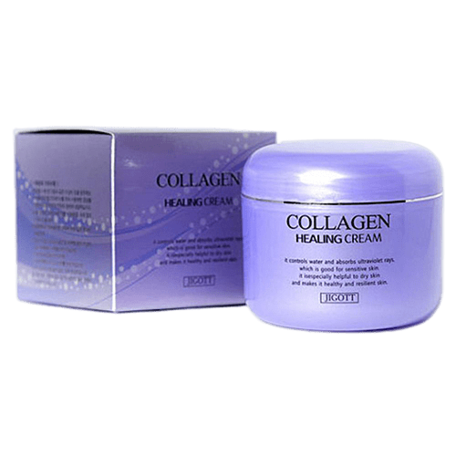 JIGOTT Collagen Healing Cream, 100г Крем для лица питательный с коллагеном