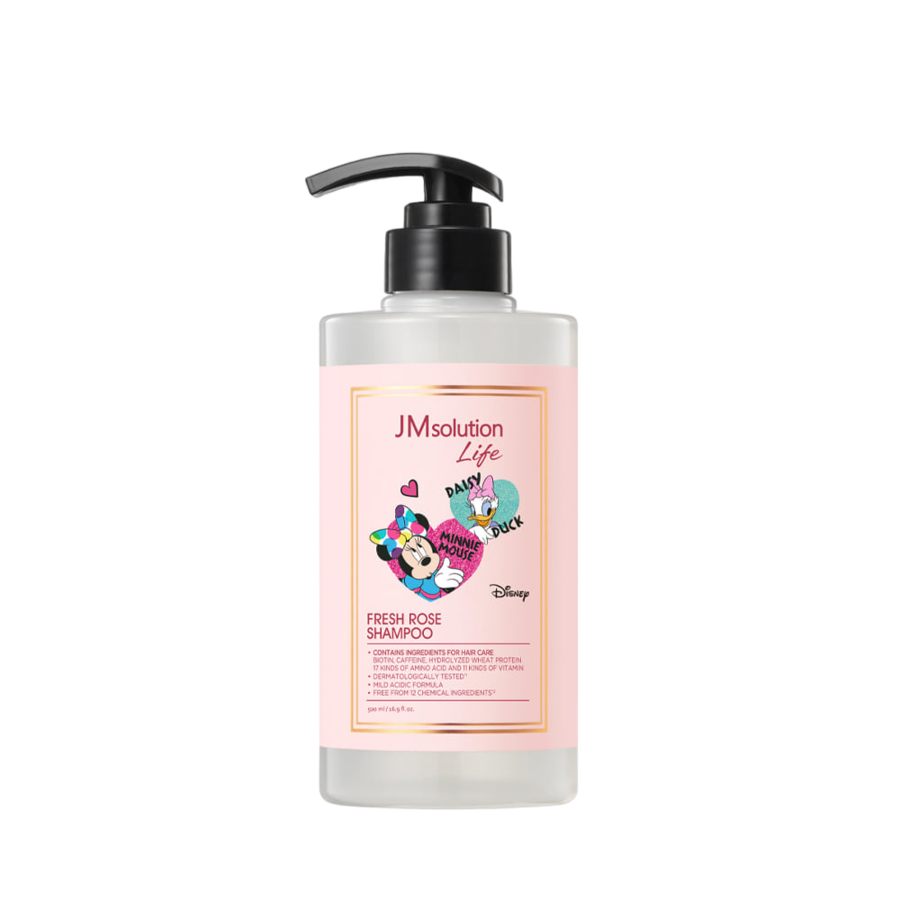 JM SOLUTION Life Disney Fresh Rose Shampoo, 500мл JMsolution Шампунь для волос с экстрактом розы