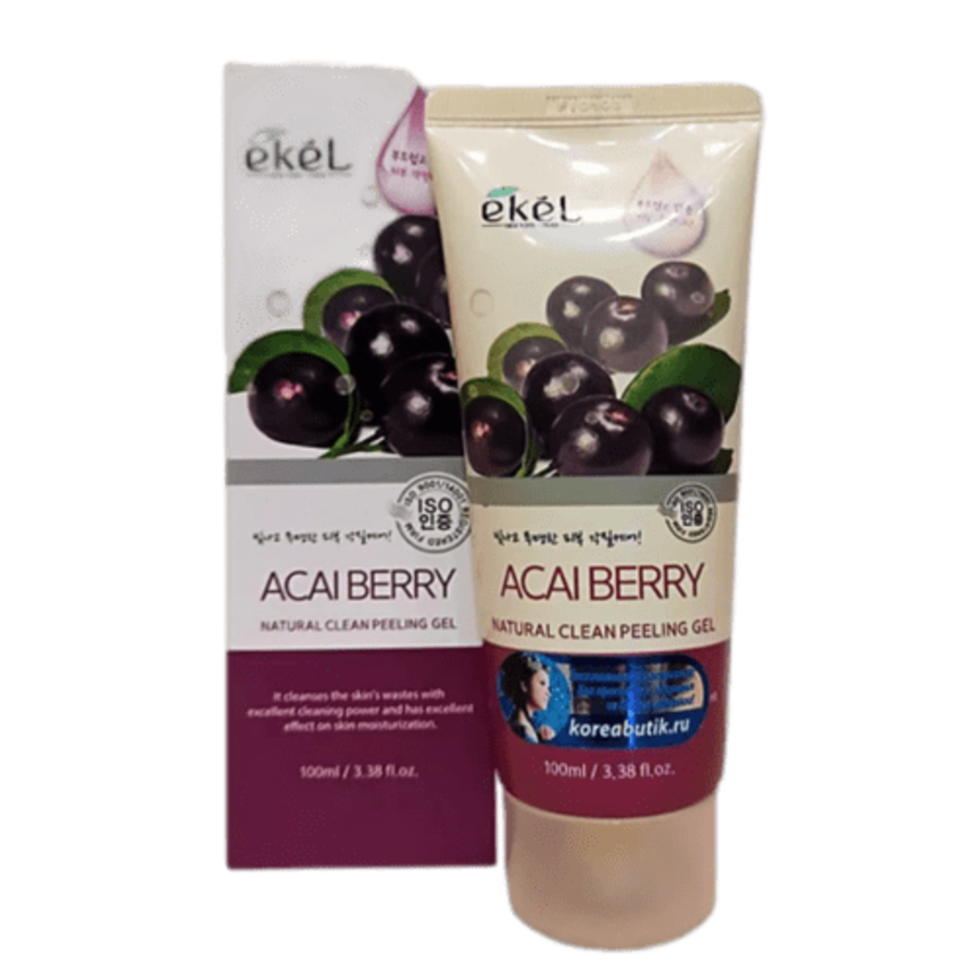 EKEL Natural Clean Peeling Gel Acai Berry, 100мл Ekel Пилинг-скатка с экстрактом ягод асаи