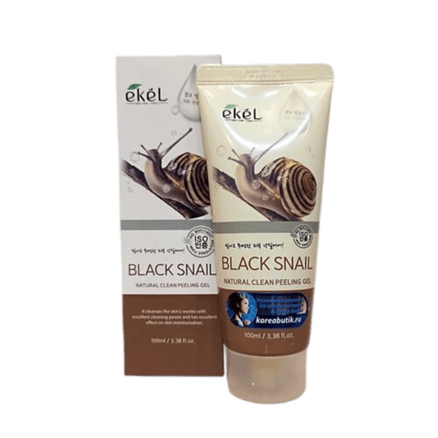 EKEL Natural Clean Peeling Gel Black Snail, 100мл Ekel Пилинг-скатка с муцином черной улитки