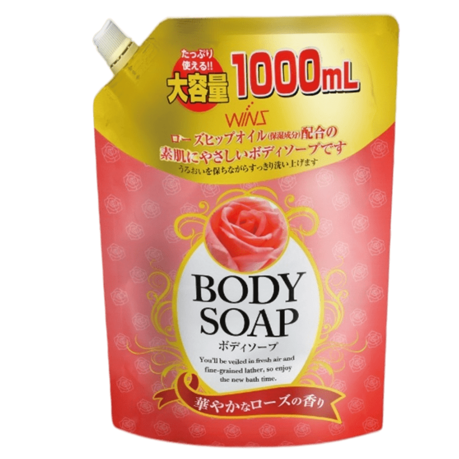 NIHON DETERGENT Nihon Detergent Гель для душа увлажняющий с экстрактом розы, з/б - Wins rose, 1000мл