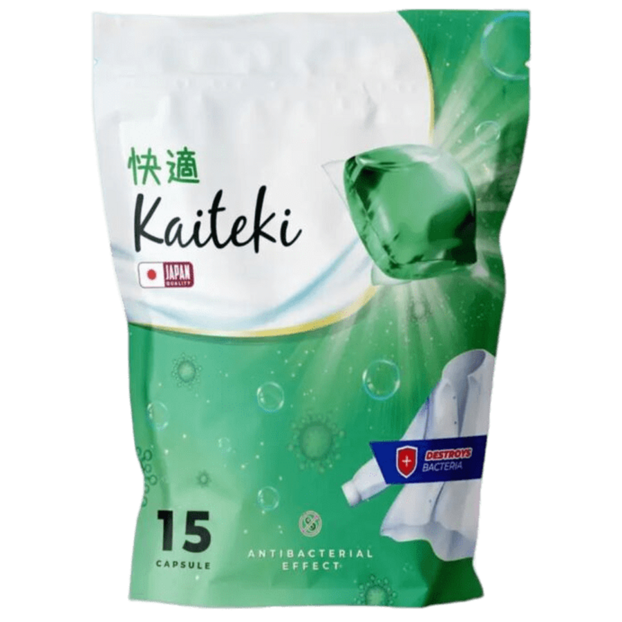 KAITEKI Kaiteki Капсулы для стирки белья с антибактериальным эффектом, 15шт