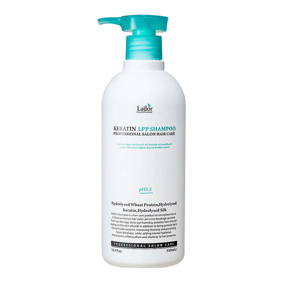 LA'DOR Professional Salon Hair Care Keratin LPP Shampoo, 530мл. La'dor Шампунь для волос бессульфатный с кератином