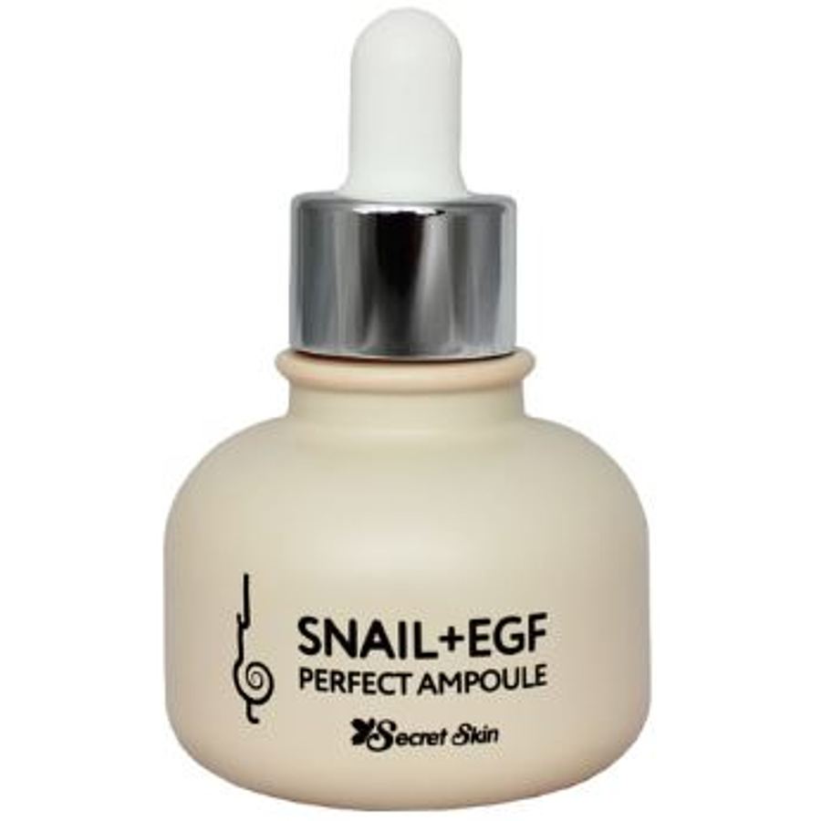 SECRET SKIN Snail+Egf Perfect Ampoule, 30мл. Сыворотка для лица восстанавливающая с муцином улитки