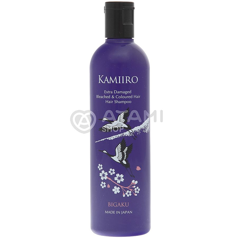 BIGAKU & LAZURIKO Kamiiro Extra Damaged Bleached&Coloured Hair Shampoo, 330мл. Bigaku Шампунь для поврежденных волос с протеинами