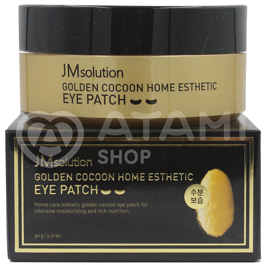 JM SOLUTION Golden Cocoon Home Esthetic Eye Patch, 60шт. JMsolution Патчи для глаз гидрогелевые с экстрактом кокона золотого шелкопряда
