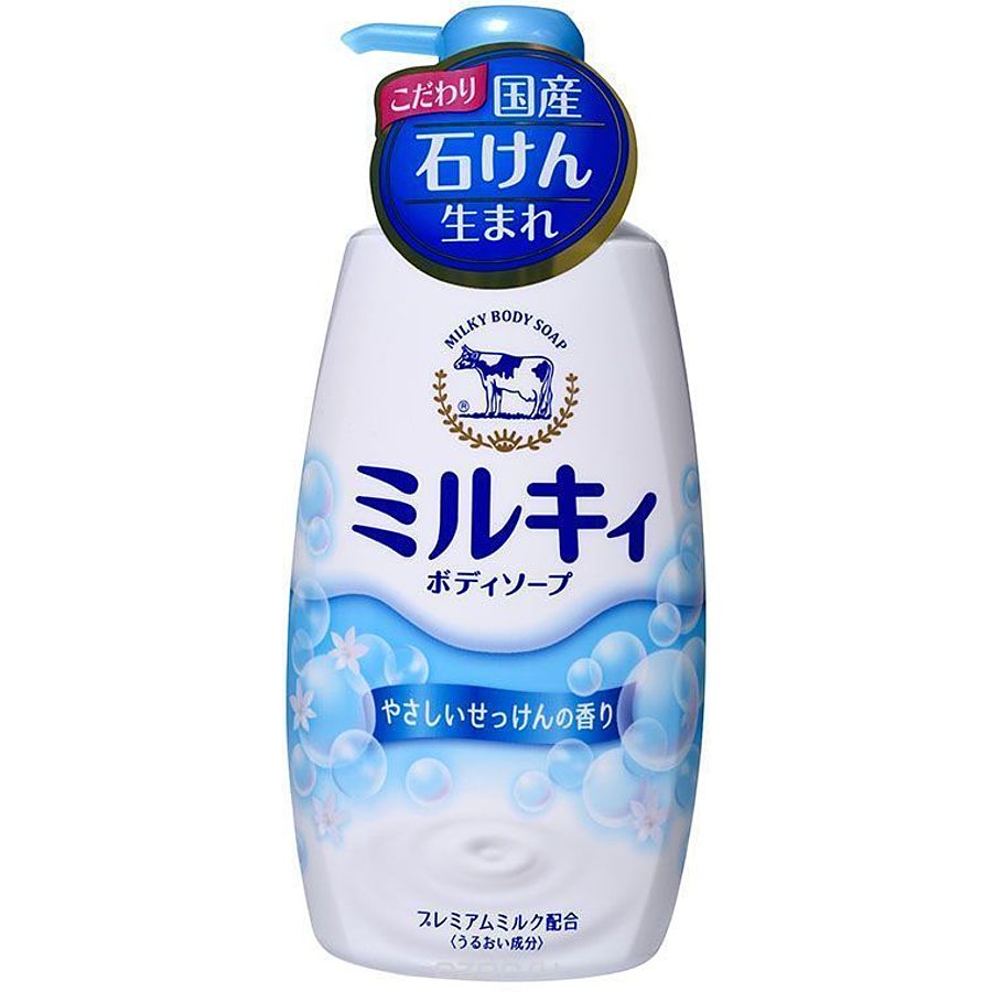 COW Мilky Body Soap, 550мл Cow Мыло для тела жидкое увлажняющее молочное с ароматом цветочного мыла, основной блок