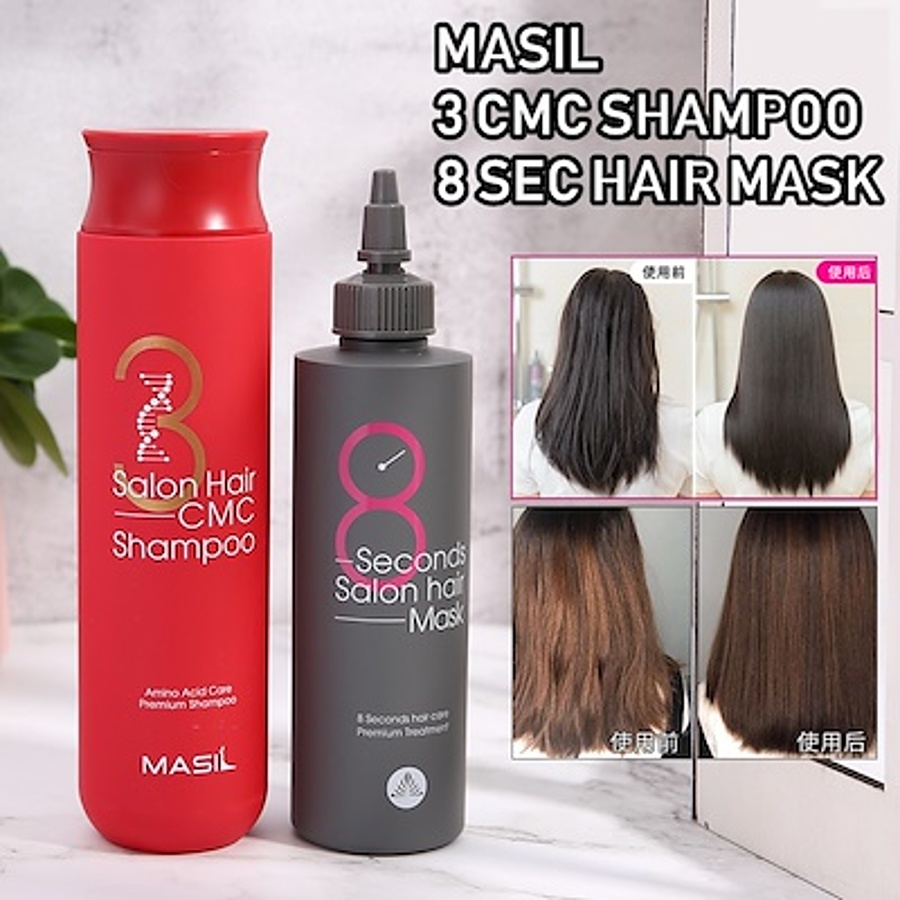 MASIL Masil 3 Salon Hair CMC Shampoo, 8мл. Masil Шампунь для волос восстанавливающий с аминокислотами