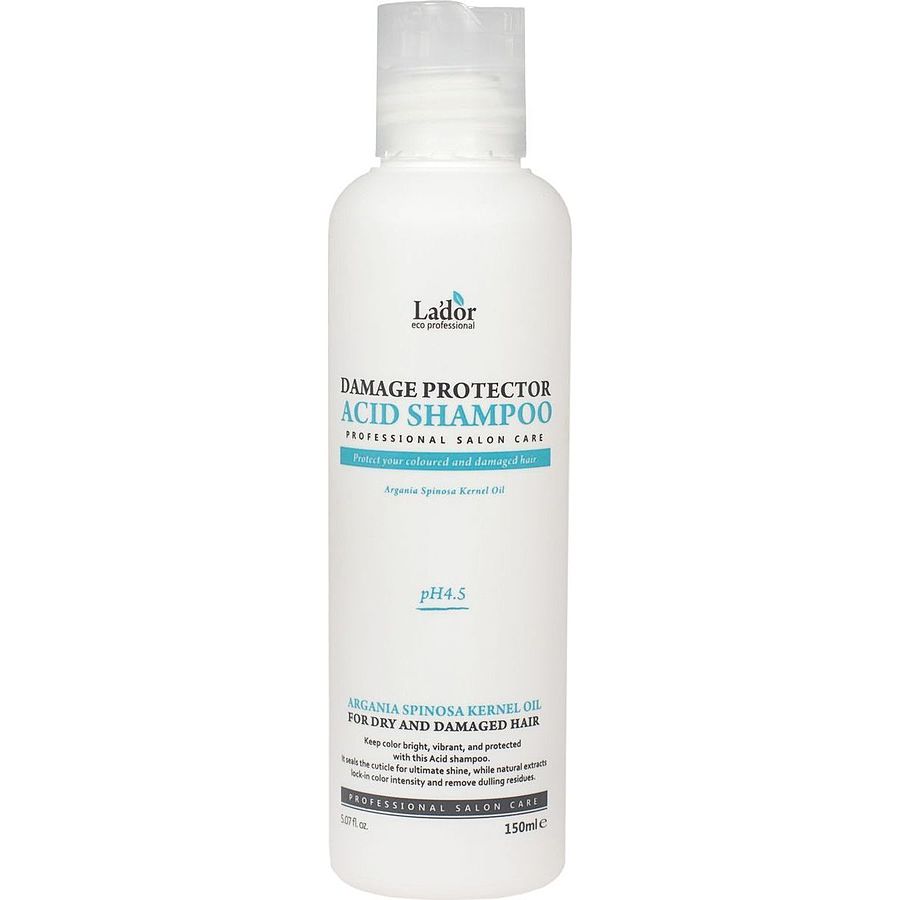 LA'DOR Professional Salon Hair Care Damaged Protector Acid Shampoo pH 4.5, 150мл. Шампунь для окрашенных волос с аргановым маслом