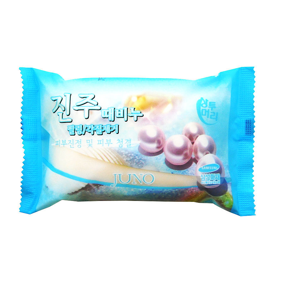 JUNO Peeling Soap Pearl, 150гр. Мыло для тела отшелушивающее с жемчугом