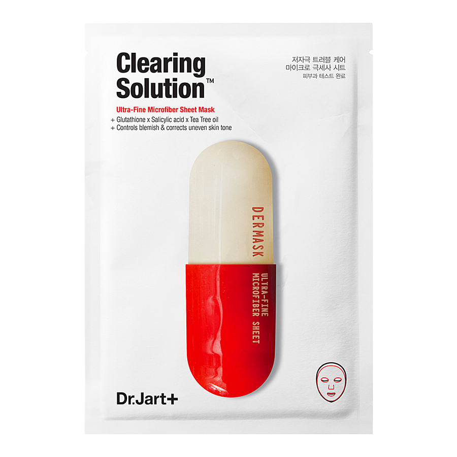 DR. JART+ Dermask Micro Jet Clearing Solution, 27гр. Dr.Jart+ Маска для проблемной кожи лица тканевая очищающая