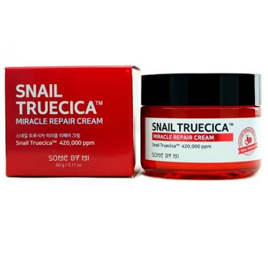 SOME BY MI Snail Truecica Miracle Repair Cream, 60мл. Крем для лица восстанавливающий с муцином чёрной улитки