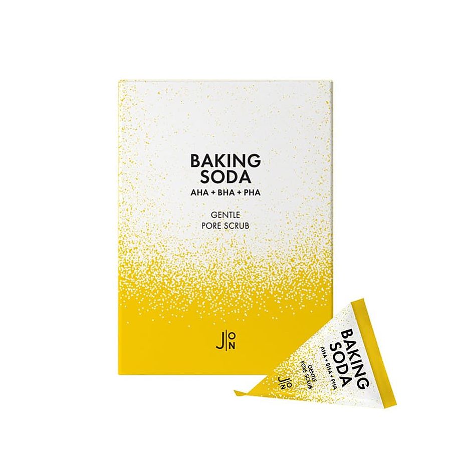 J:ON Baking Soda Gentle Pore Scrub, 20шт. Скраб для лица в пирамидках с содой, кислотами и растительными компонентами