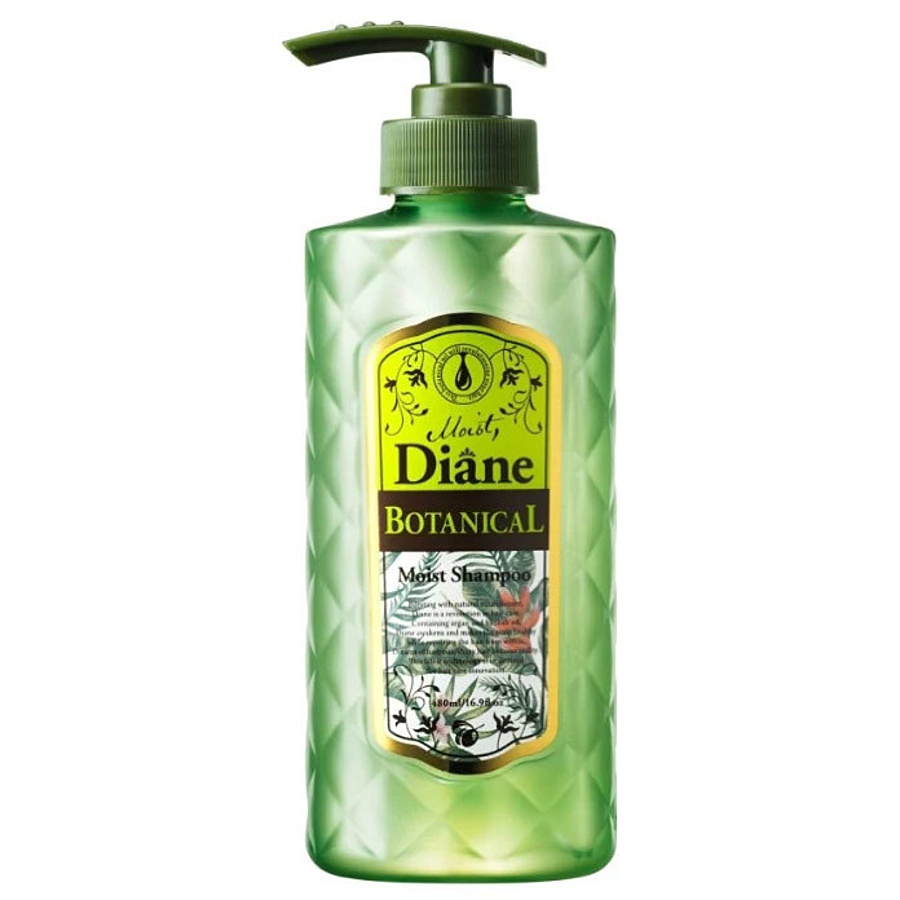 MOIST DIANE Botanical Moist Shampoo, 480 мл. Шампунь без сульфатов и силиконов с ароматом фруктового жасмина
