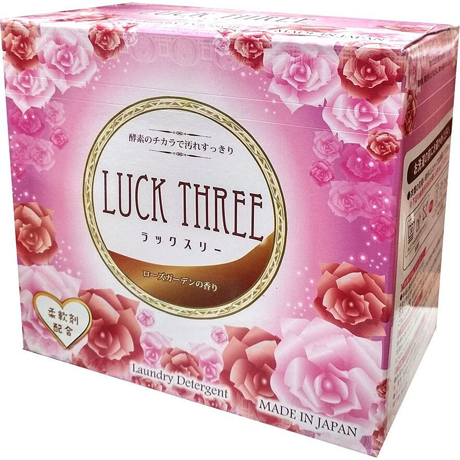 MITSUEI Luck Three, 900гр. Порошок для белья стиральный с кондиционером, с ароматом роз