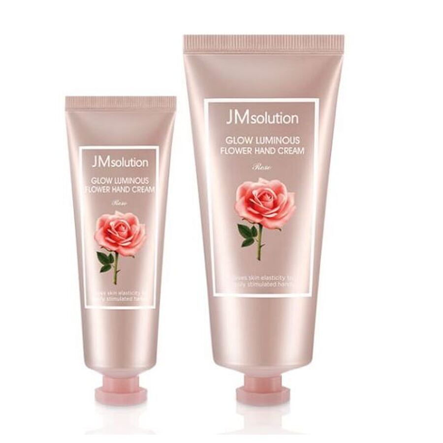 JM SOLUTION Glow Luminous Flower Hand Cream Rose Set, 2 шт. Набор кремов для рук с экстрактом дамасской розы и пептидным комплексом