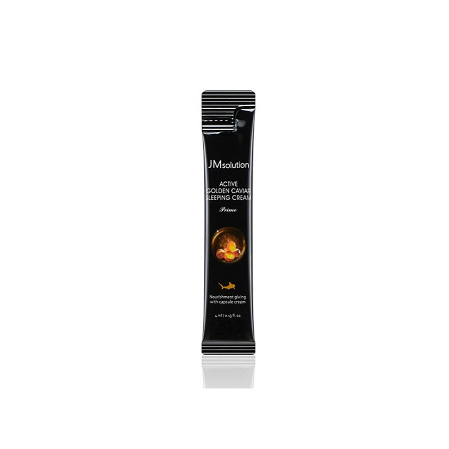JM SOLUTION Active Golden Caviar Sleeping Cream Prime, 4мл. Маска для лица ночная с золотом и икрой