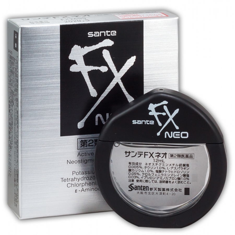 SANTE Fx Neo Silver, 12мл. Капли для глаз японские витаминизированные, индекс свежести 5