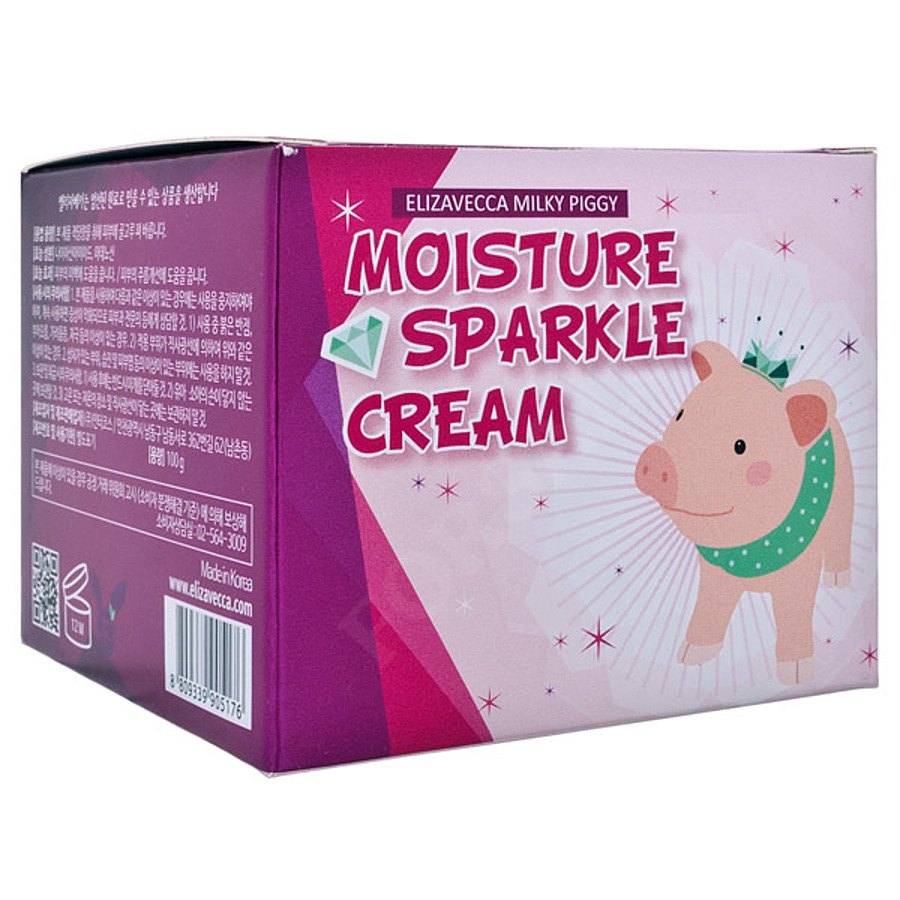 ELIZAVECCA Moisture Sparkle Cream, 100мл. Крем-база для лица с эффектом сияния кожи