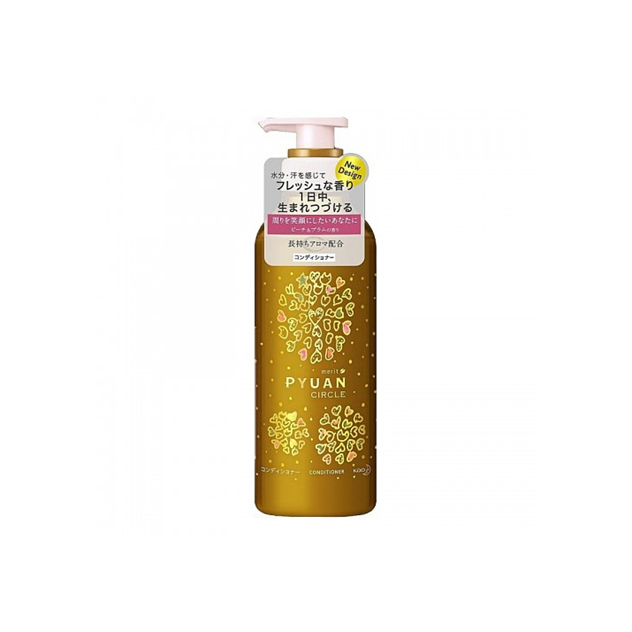 KAO Кондиционер для волос парфюмированный с ароматом персика и сливы, Merit Pyuan Circle, 425мл.