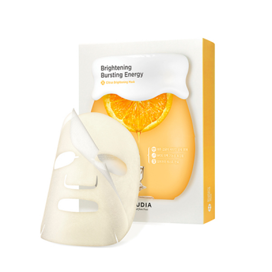 FRUDIA Citrus Brightening Mask, 27мл. Frudia Маска для лица тканевая придающая сияние коже с цитрусом 45%