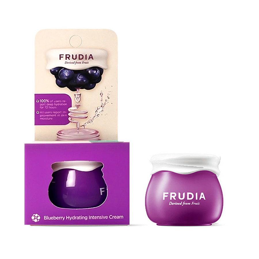 FRUDIA Blueberry Intensive Hydrating Cream, миниатюра, 10гр. Frudia Крем для лица интенсивно увлажняющий с черникой