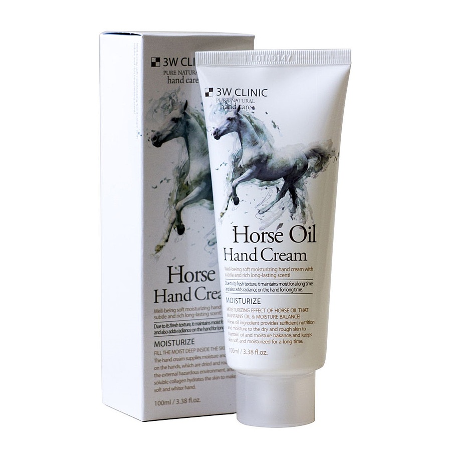 3W CLINIC Крем для рук питательный с лошадиным маслом 3W Clinic