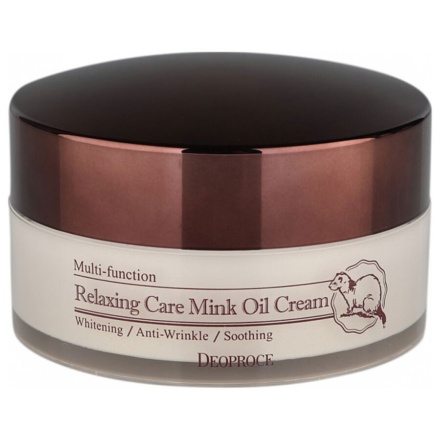 DEOPROCE Relaxing Care Mink Oil Cream, 100гр. Крем для лица защитный с норковым маслом