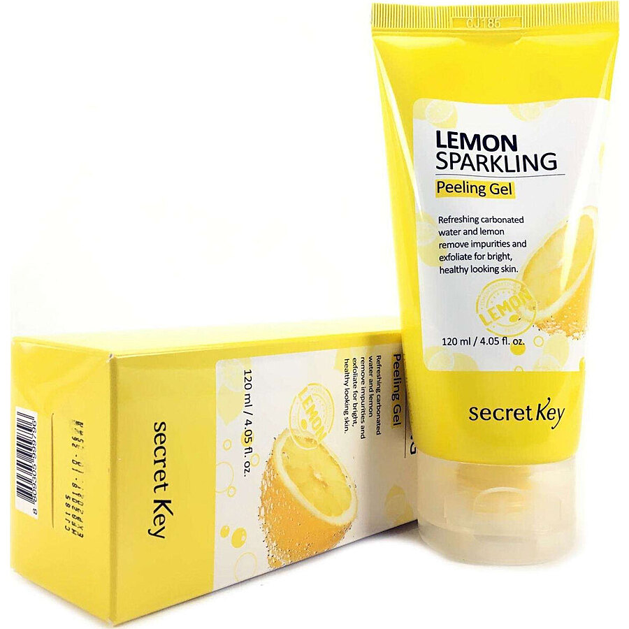 SECRET KEY Lemon Sparkling Peeling Gel, 120мл. Пилинг-скатка с газированной водой и экстрактом лимона