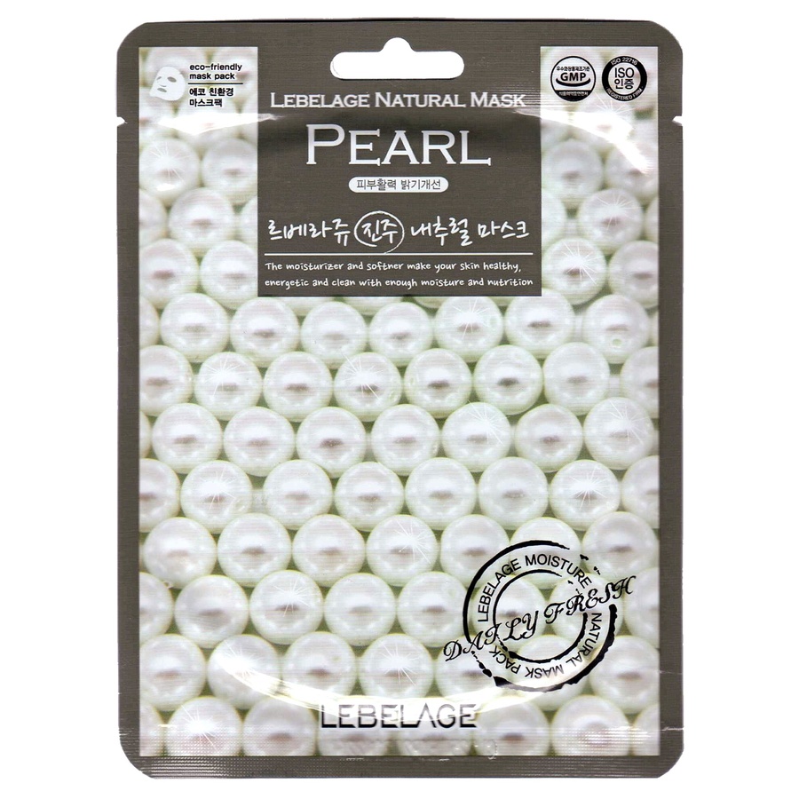 LEBELAGE Pearl Solution Mask Pack, 25гр. Маска для лица тканевая с жемчужным порошком